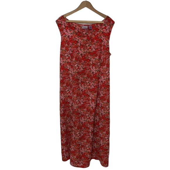 VTG 90s Y2K Floral Sleeveless Maxi Dress Size 20W - Picture 3 of 12